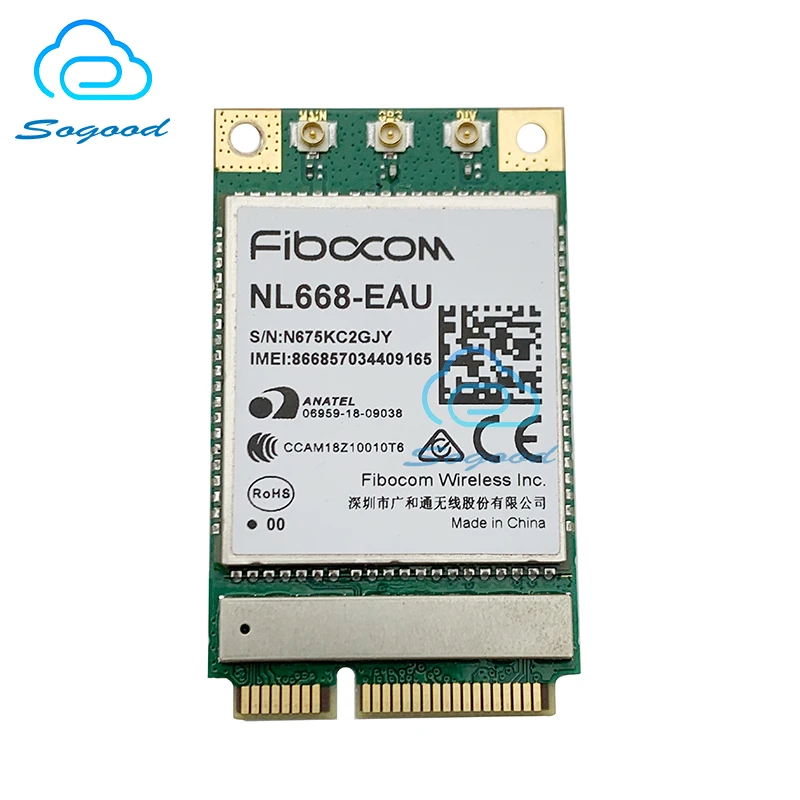 Fibocom NL668 EAU/AM 4G LTE Cat4 module 150Mbps Mini PCIe B1/B3/B5/B7/B8/B20/B28/B38/B40/B41| |
