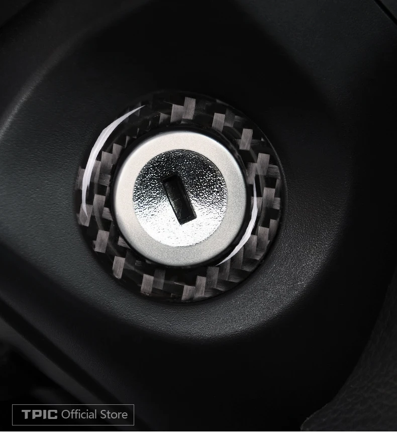 Для Ford Mustang 2009-2013 автомобильный Стайлинг интерьер углеродного волокна двигатель старт стоп Крышка зажигания отделка брелок для ключей автомобиля Наклейка Наклейки