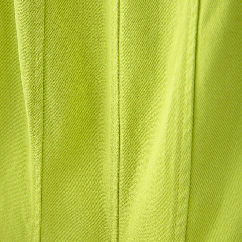 

High Elastic Waist Half-body Skirt Women Yellow Pocket Folds Simplicity Draw Back Fashion Tide New Summer 2021 C935