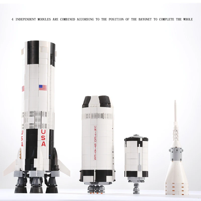 Конструктор игрушечный Apollo Saturn V Launch совместимый с 21309 | Игрушки и хобби
