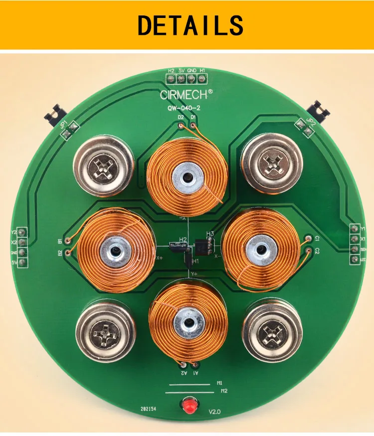 CIRMECH Умный Магнитный левитационный нажимной Тип магнитная левитация DIY Kit DC12V 2A стиль подвеска Магнитная
