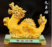 velvet gold crystal base alluvial gold loong animal dragon faucet recruitment crafts ha craft decoration home statues sculpture