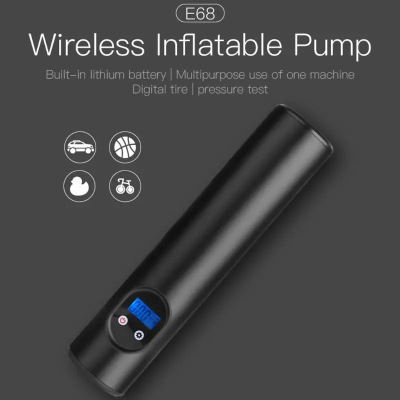 Comprar Mini Inflador Eléctrico Portátil USB Recargable LCD Pantalla Neumático Bomba De Aire LED Compresor De Aire Ligero Para El Hogar Suministros