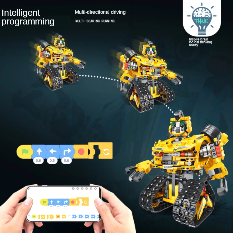 Программируемый робот-конструктор 2 в 1 Пазл сделай сам с дистанционным