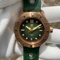 steeldive 500m diving automatic bronze men watches sapphire crystal rubber strap mechanical wrist watch relogio masculino