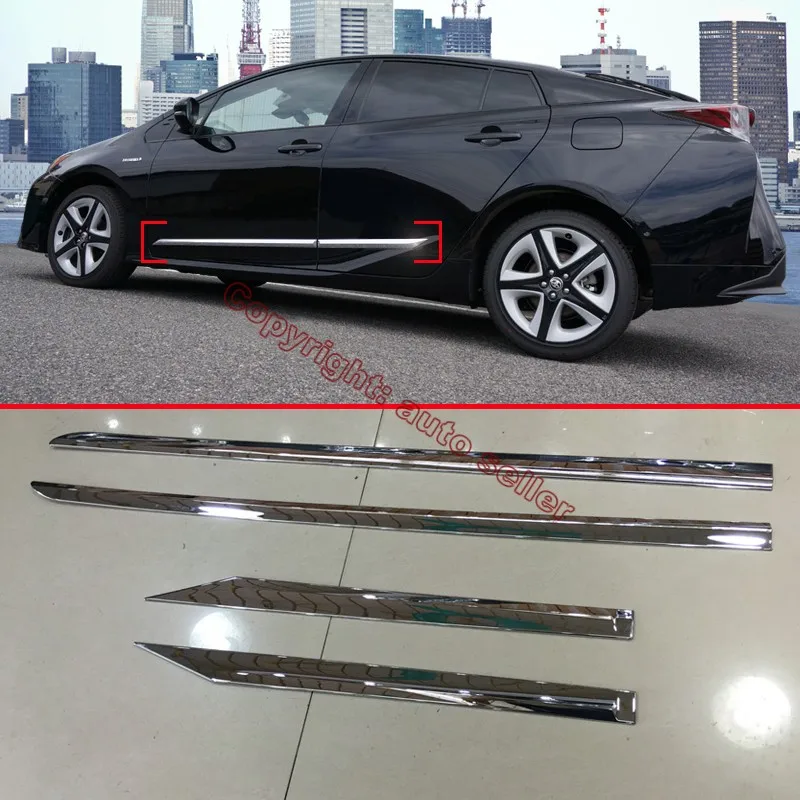 ABS хромированное украшение автомобиля Боковая дверь линия гарнир тело литье под