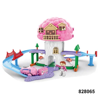 76 шт Дерево блоки для дома игрушечный Слот Гоночный автомобиль трек с подсветкой