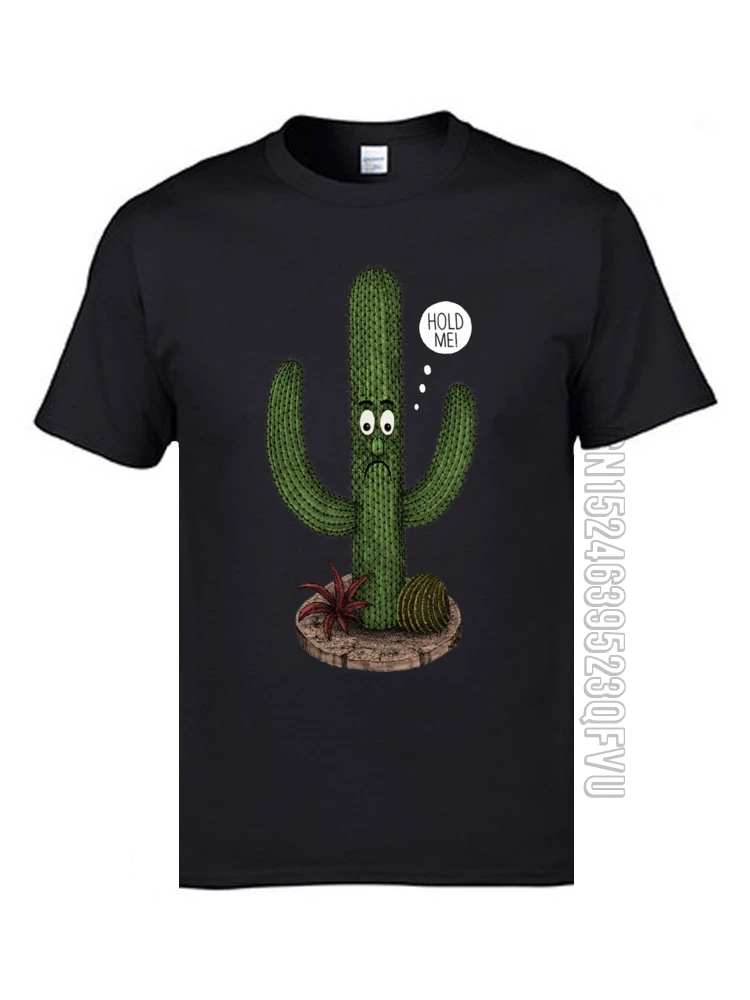 

Hold Me ! Cactus Hug  Fashion Print Tshirts Comfortable Cotton Tee Shirts Mens 2019 Spring Summer T Shirts Streetwear Tees