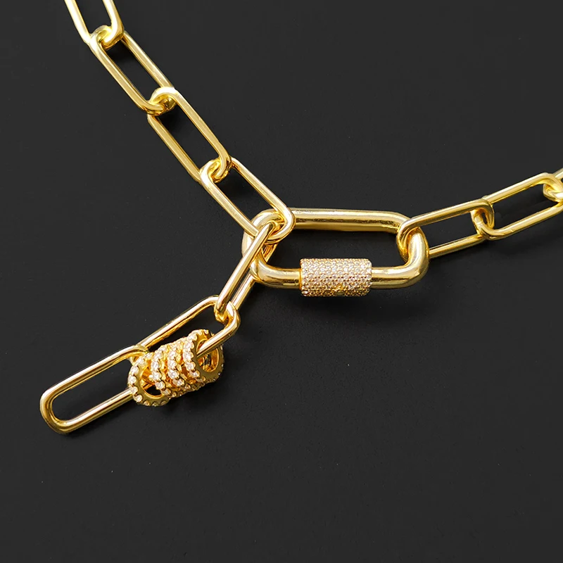 

S925 sterling silver new love lock bracelet female fashion personality interlocking bracelet French luxury jewelry birthday gift