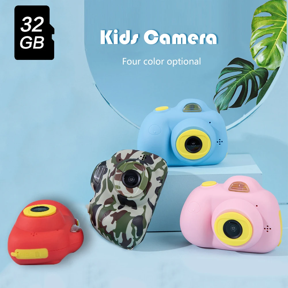2inch 1080P HD Kid Digital Camera Mini Educational Toys For Kids Selfie Cute Cartoon Video Camera Children Baby Birthday Gifts enlarge