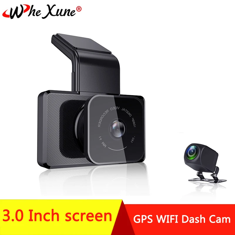 WHEXUNE 2019 Новые 3 дюйма разрешение Full HD 1080P Видеорегистраторы для автомобилей Камера
