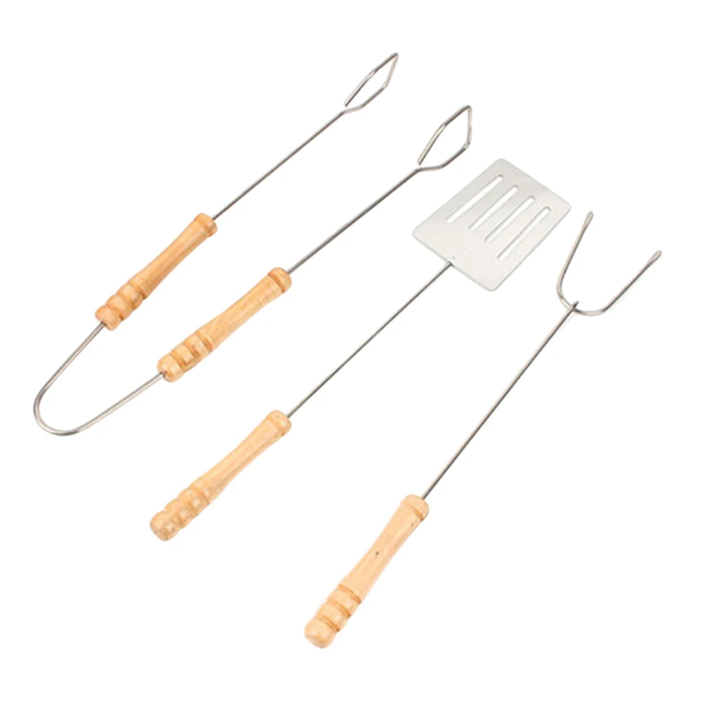 3 шт./лот набор инструментов для барбекю щипцы гриля вилка и лопатка CLainless посуда