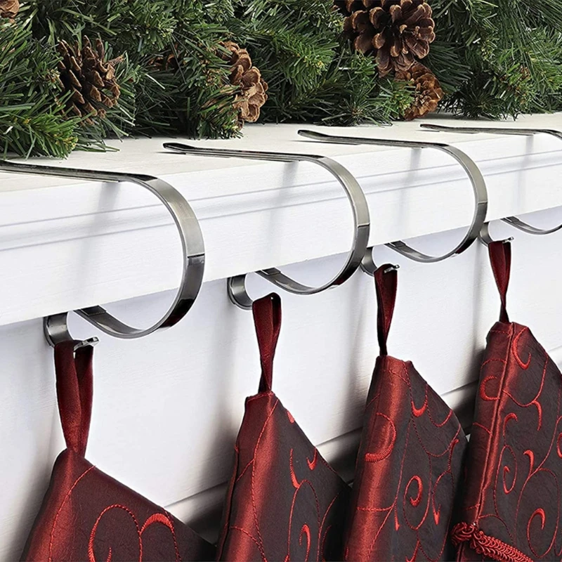 

4 шт., держатели для рождественских чулок