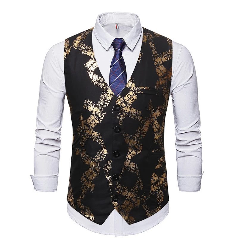 

Mens New Fashion Plaid Vest Single Breasted V-Neck Wedding Suit Vests Black/Navy blue Men Steampunk Gilet Homme