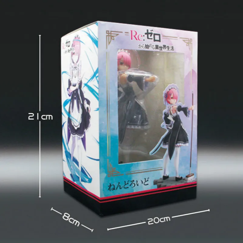 

22cm Re Life Different World from Zero Broom Rem Ram Emilia re zero Action Figures girl Anime figure Toys For Kids children gift