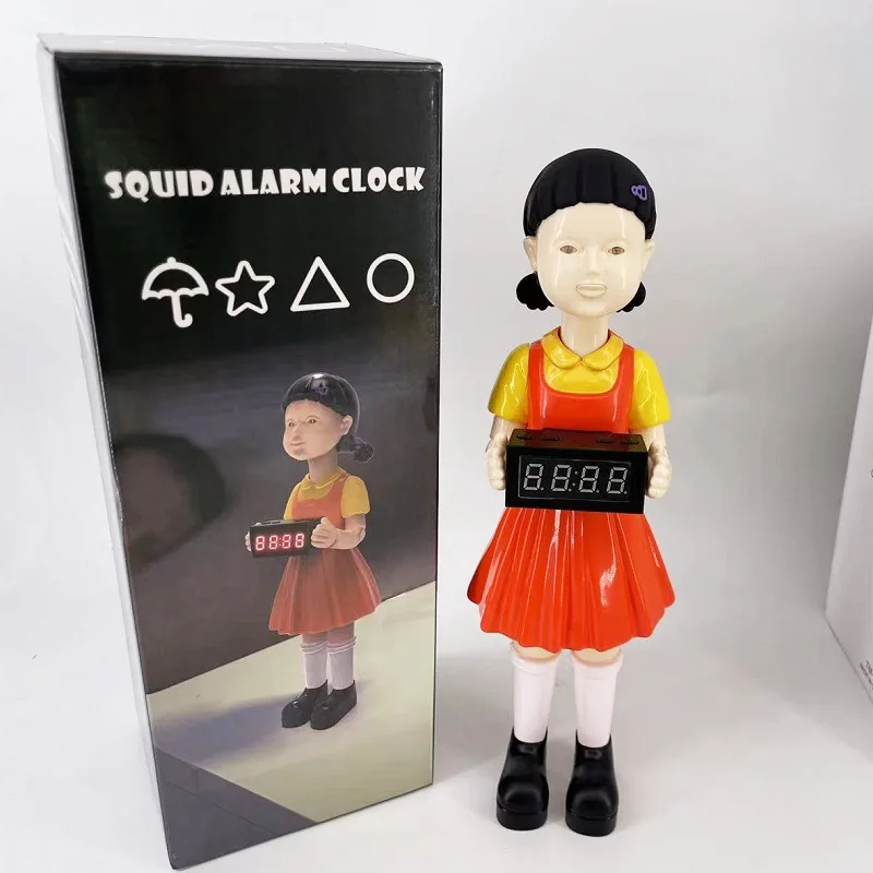 New Squid Game Alarm Clock Fires Bullets To Wake You Up Red Light Green Doll Funny | Дом и сад