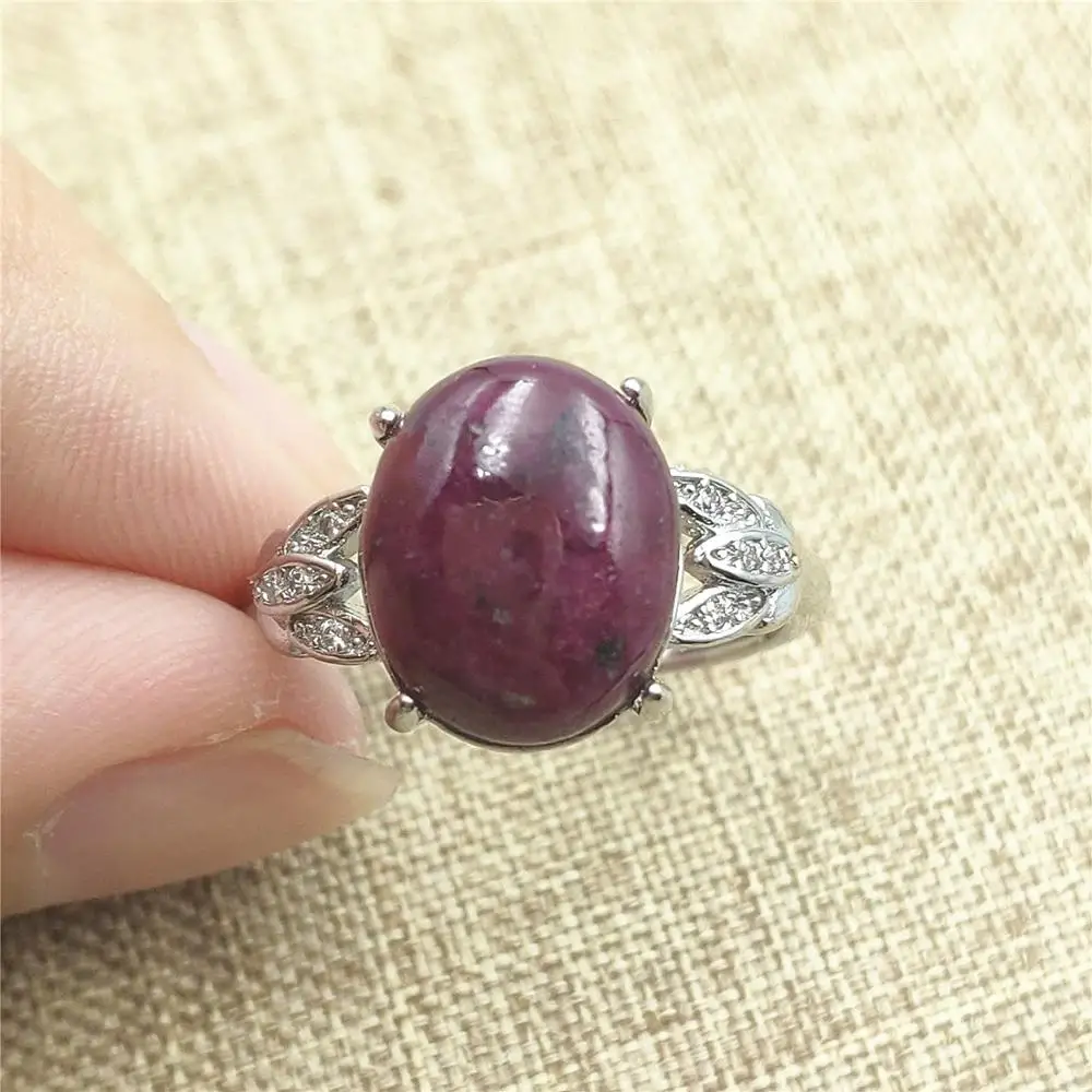 12x10 мм натуральный рубин красный драгоценный камень круглый регулируемый кольцо