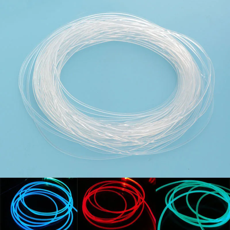 

PMMA Side Glow Optic Fiber Cable 1.5/2/3/4mm Diameter For Car LED Lights Fiber Optic Illuminator Engine And Decoration