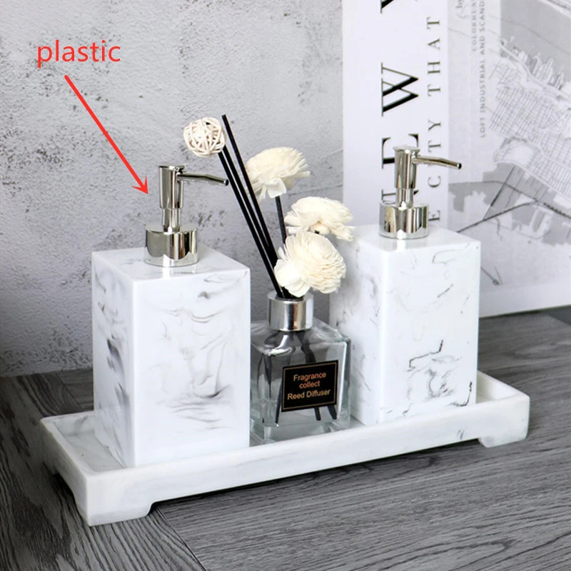 izimu light luxury marble stripe resin wash set soap dispenser gargle cup toothbrush holder soap dish bathroom bath supplies free global shipping