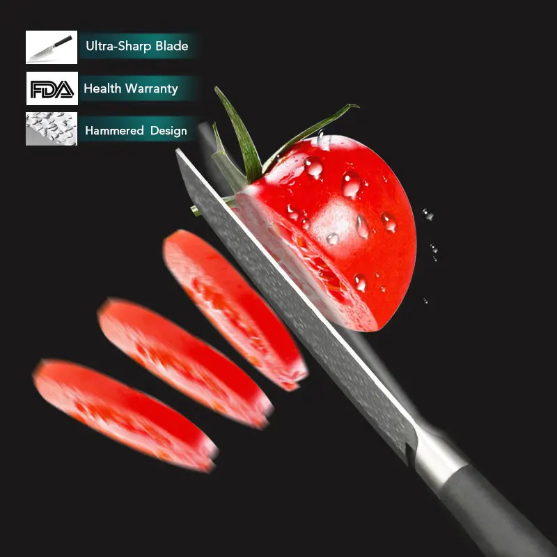 Кухонный нож Myvit Santoku японский для фруктов и овощей из нержавеющей стали x30cr14