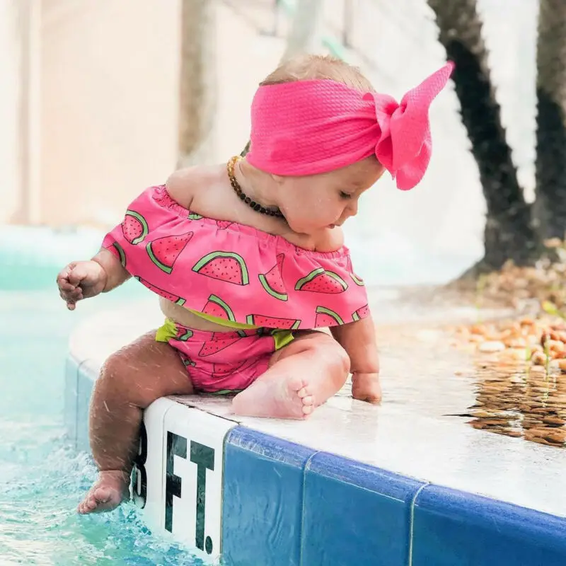 Модный тренд 2020 комплект из 2 предметов для маленьких девочек с арбузом розовый