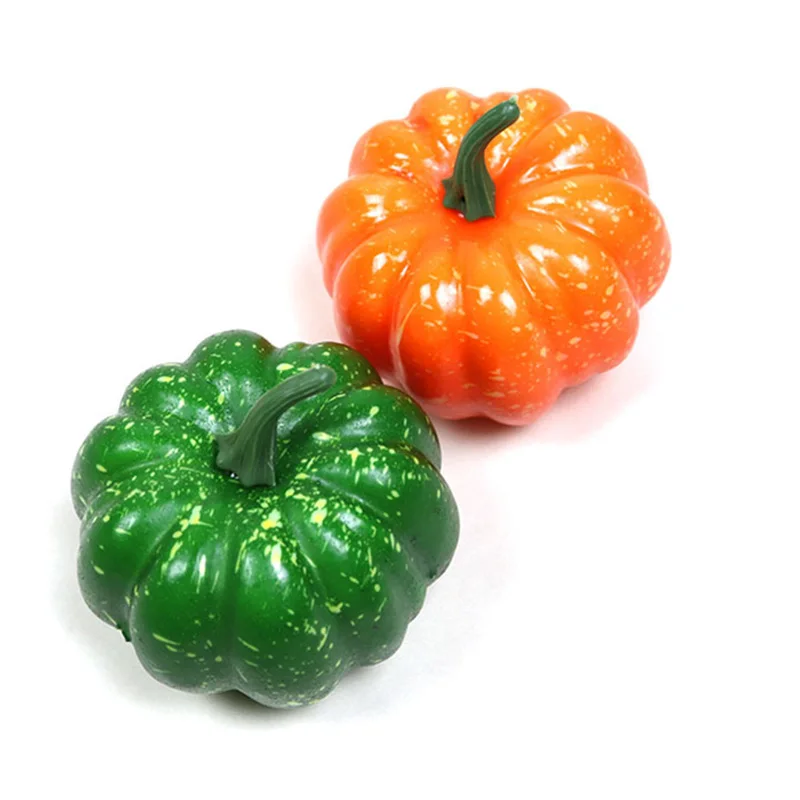 Имитация тыквы Модель желтый поддельные овощи Хэллоуин DIY ремесло для домашней