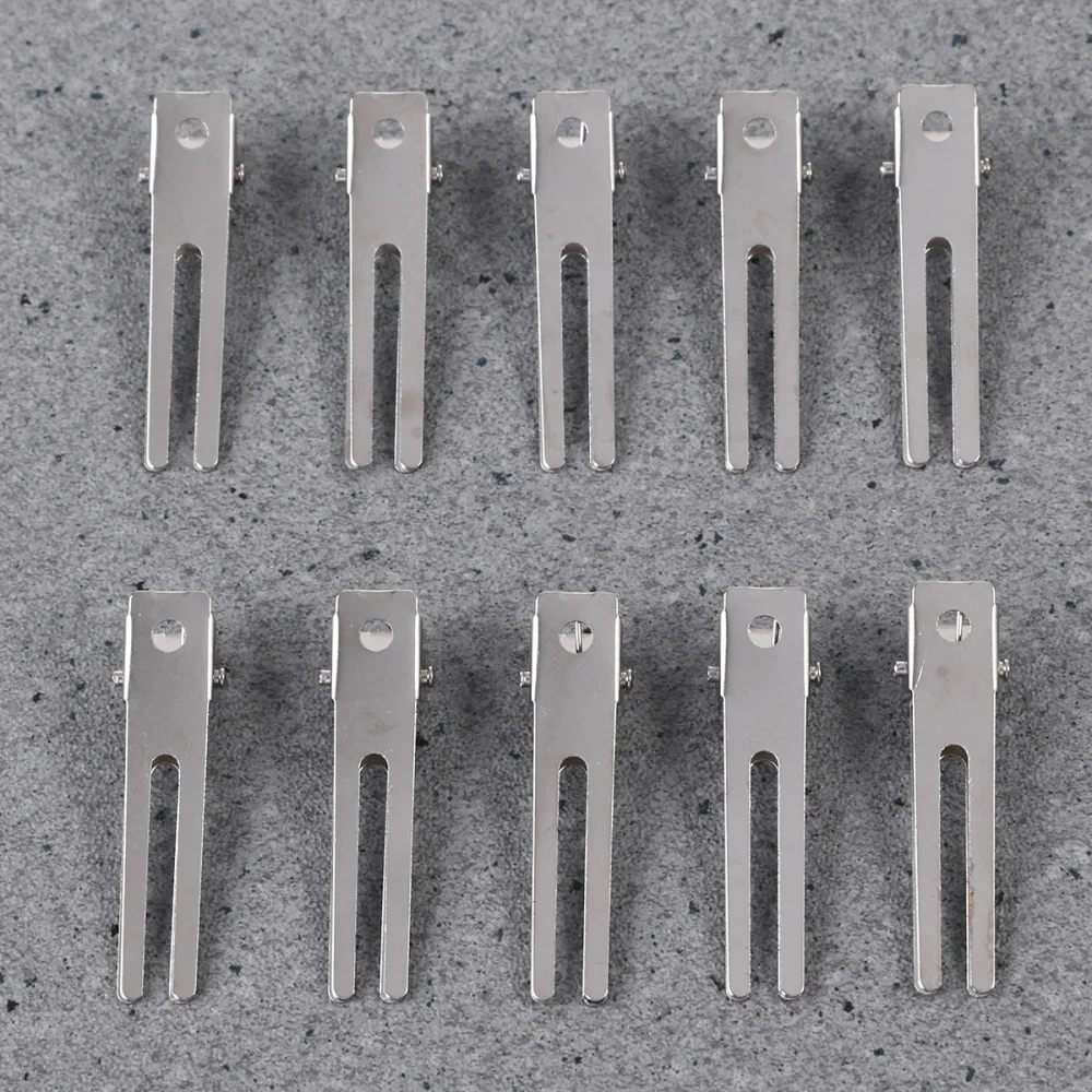 

50pcs Silver Double Prong Alligator Hair Clips Metal Alligator Clips