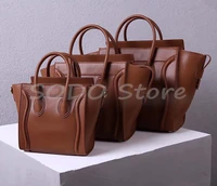 famous design classic womans commuting fashion bag genuine leather shoulders bag smile face messenger bag