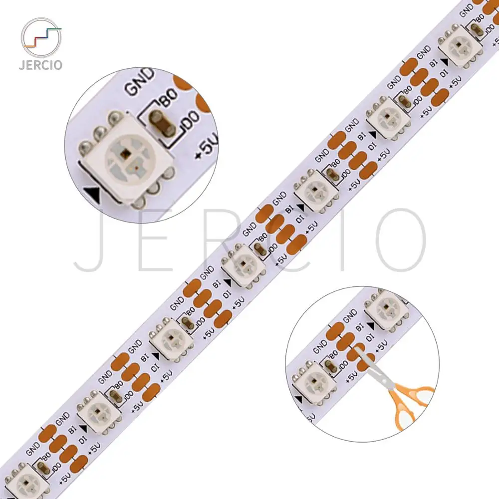 JERCIO 1 м/2 м/4 м/5 м XT1511S (может заменить WS2813b) точечное возобновление двойной линии