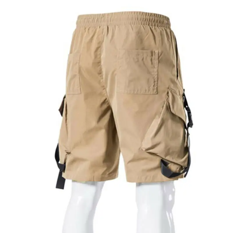 

Men's Po-p Solid Color Casual Cargo Shorts Pants Multi-Pocket Tooling Short New