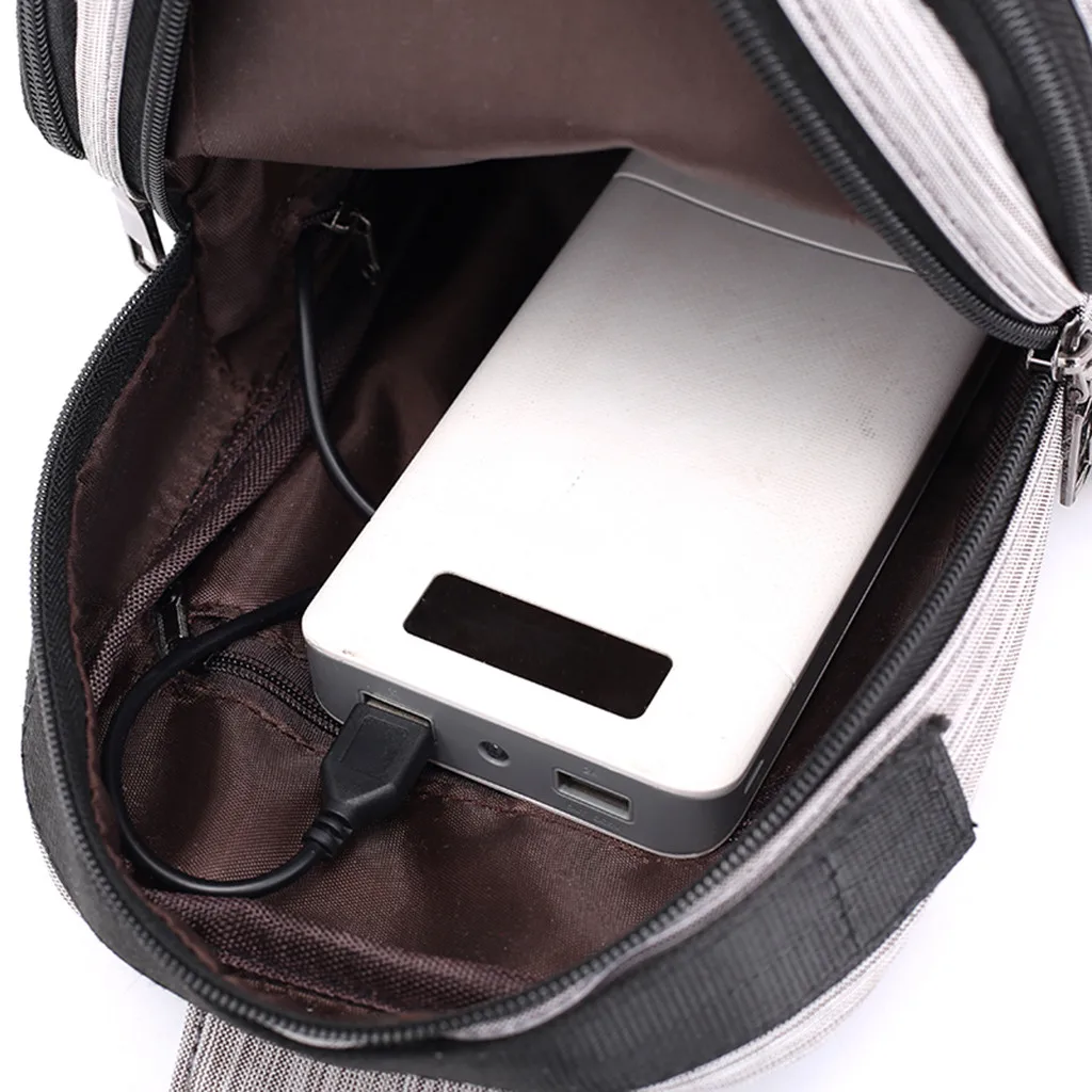 MAIOUMY, новинка, Мужская нагрудная сумка с USB зарядкой, маленькая, задняя Сумка,, мужская, для отдыха, водонепроницаемая, ткань Оксфорд, многофункциональная сумка на плечо#4
