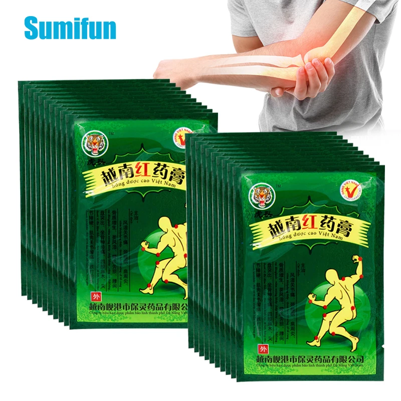 

104pcs Vietnam Red Tiger Balm Plaster Neck Back Pain Relief Orthopedic Patch Chinese Herbal Medical Paste Sticker Health Care