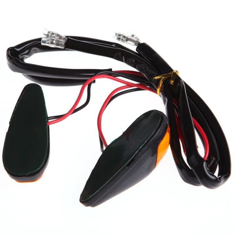

Motorcycle Mini LED Turn Signals Amber Light Turn Indicators Side Blinkers for Honda Yamaha Suzuki