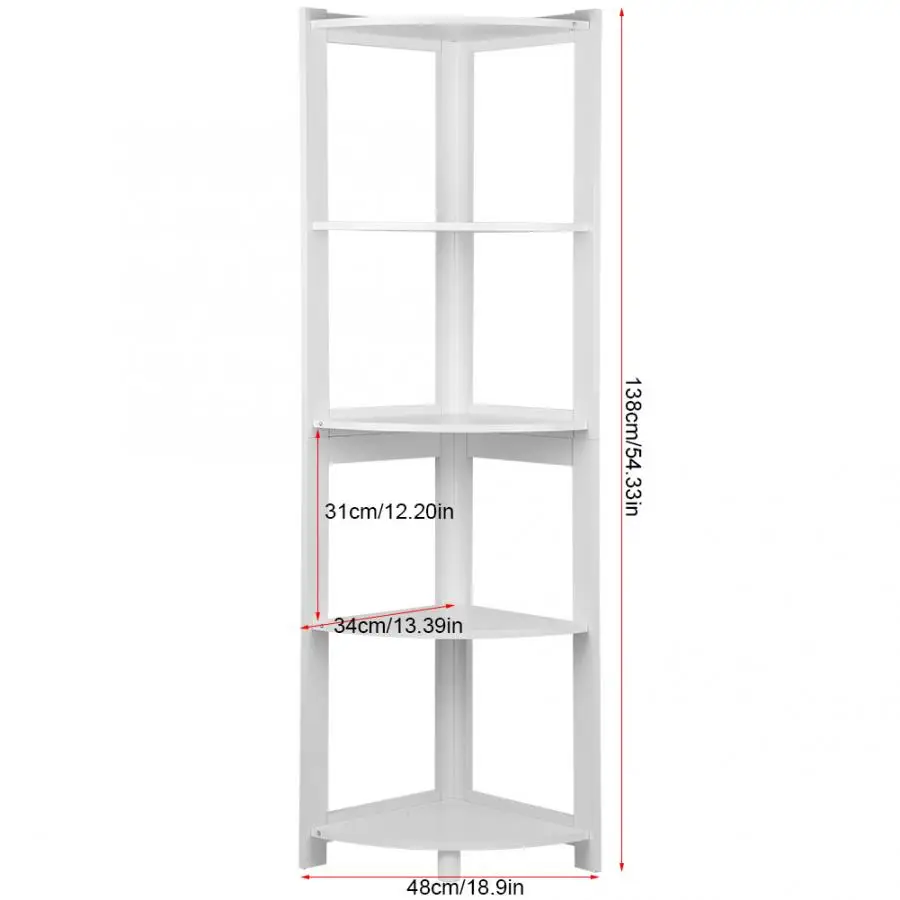 5 уровневая угловая домашняя полка для хранения книг компакт дисков вазы