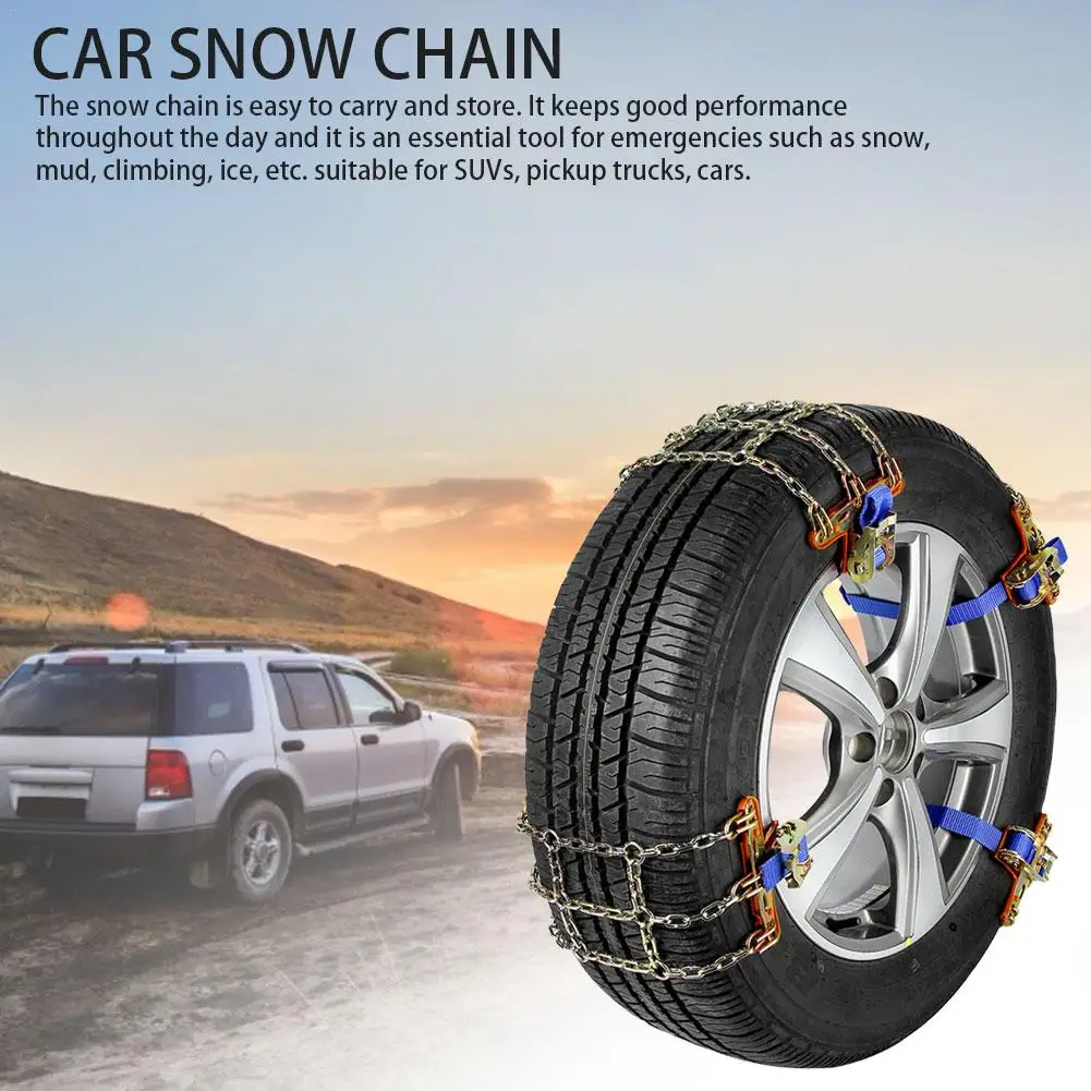

Износостойкая стальная Автомобильная цепь для снега, аварийная противоскользящая цепь для шин для внедорожника, пикапа, грузовика, льда, сн...
