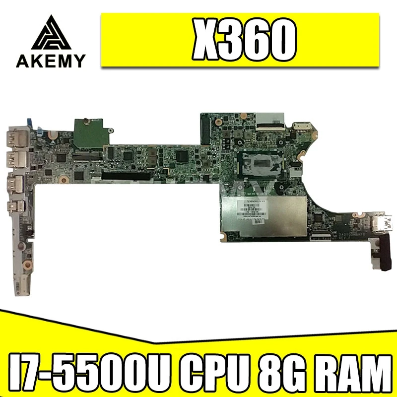 

Материнская плата для ноутбука 801505-501, 801505-001, 801505-601 HP Spectre X360 G1 13-4000, 13-4003dx, DA0Y0DMBAF0 серии i7-5500U, ЦП, ОЗУ 8 Гб