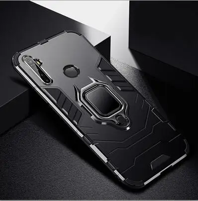 Черный Противоударный защитный чехол KEYSION для Realme X2 Pro XT 5 Pro 3 C2, защита от падения, задняя крышка для телефона OPPO F11 Pro Reno 2 Reno Z K1 A1K - Цвет: Черный