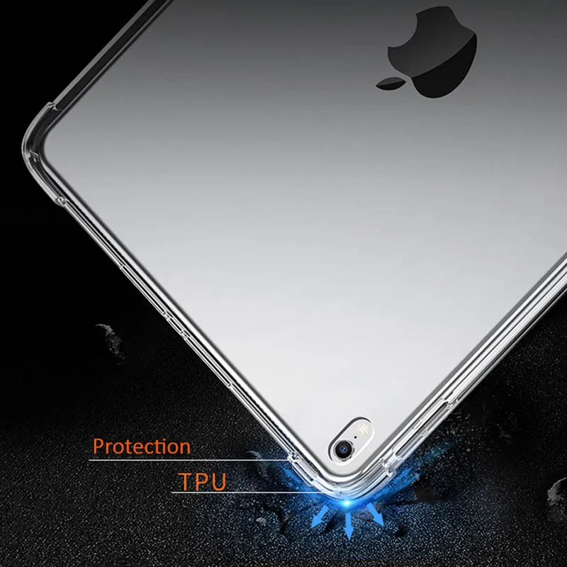 Чехол s для нового iPad Air 3 2 9,7 /9 противоударный мягкий прозрачный силиконовый чехол из мягкого ТПУ Тонкий чехол для iPad10.5 чехол Mini5 на возраст 2, 3, 4