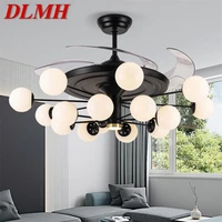 dlmh modern ceiling fan lights big 52 inch lamps remote control without blade for home dining room
