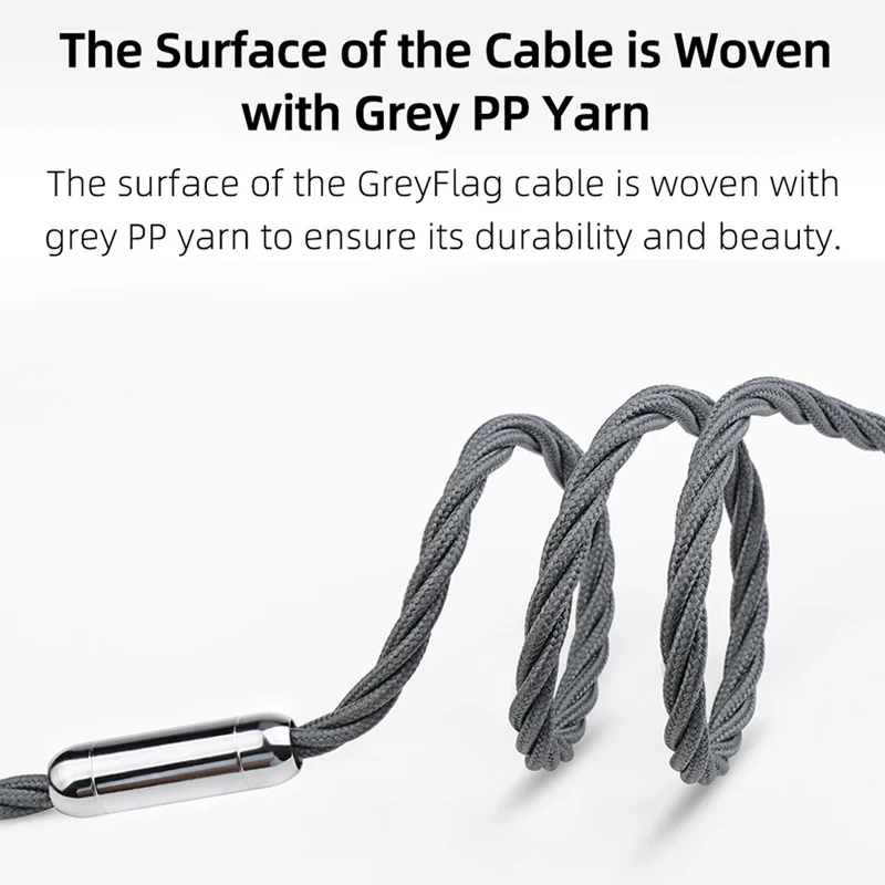 NiceHCK GreyFlag 7N OCC and 6N OFC Mixed Flagship Earphone Replace Cable 3.5/2.5/4.4mm MMCX/0.78MM 2Pin For ST-10S Lofty Topguy - купить по