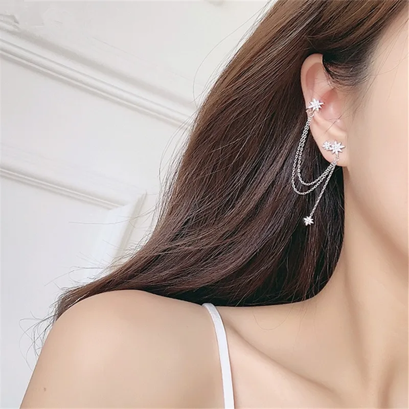 

Женские серьги-гвоздики со звездами, из стерлингового серебра 925 пробы, 1 шт.