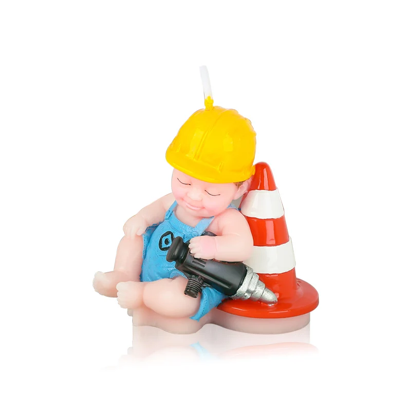 Маленький инженер Бездымная свеча детский душ Крещение День Рождения вечерние