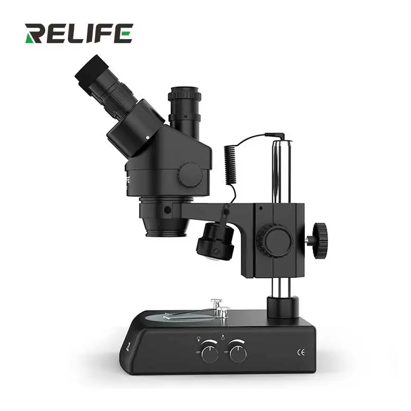 Newest RELIFE RLM3T2L 7X45X Trinocular HD Stereo Microscope with