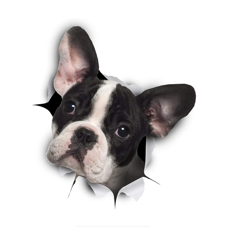 

Dawasaru 3D Dog Sticker Black White Frenchie French Bulldog Decal Bumper Sticker for Window Car Truck Laptop Toilet