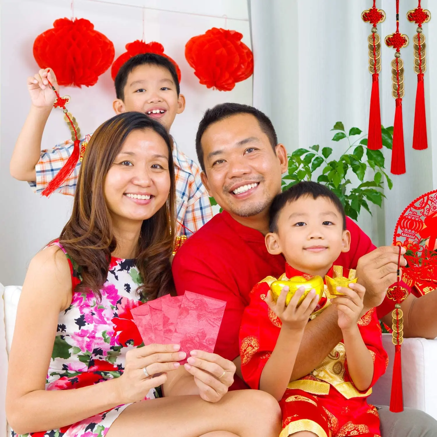 Китайские Подвески на удачу с узлом медные монеты в старинном стиле талисман