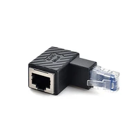 qywo rj45 male to female extension converter 90 degree extension adapter for cat5 cat6 lan ethernet network cable