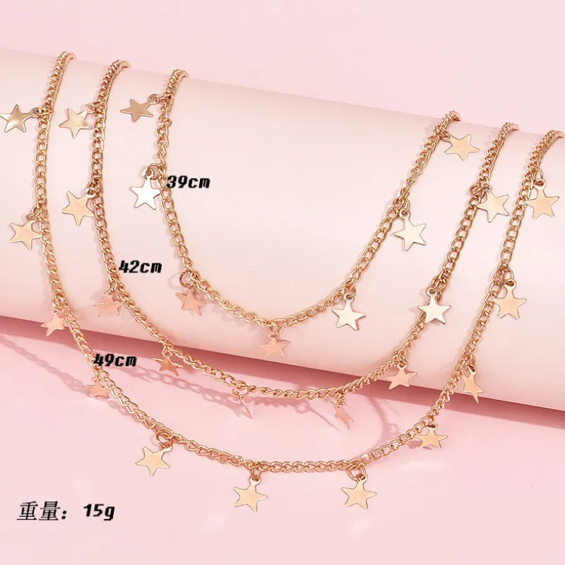 

Exquisite Jewelry Star Pendant Multilayer Necklaces Necklace for Women Gift