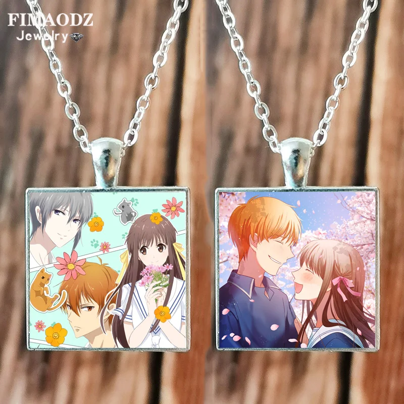 

Модное ожерелье в виде корзины с фруктами из аниме для мужчин и женщин, милая мультяшная фигурка, стеклянная Хрустальная подвеска, цепочка, ...