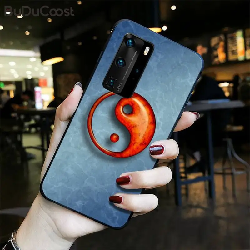 

Yin Yang Koi fish art Phone Case for Huawei P30 P20 Mate 20 Pro Lite Smart Y9 prime 2019