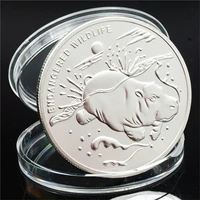 animal coin congo lucky african hippopotamus gift commemorative coin commemorative medal silver coin crafts collectibles